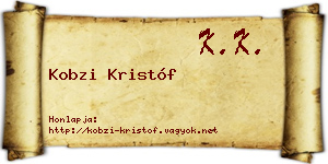Kobzi Kristóf névjegykártya