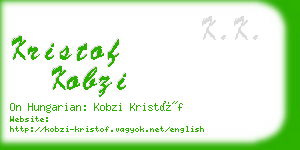 kristof kobzi business card